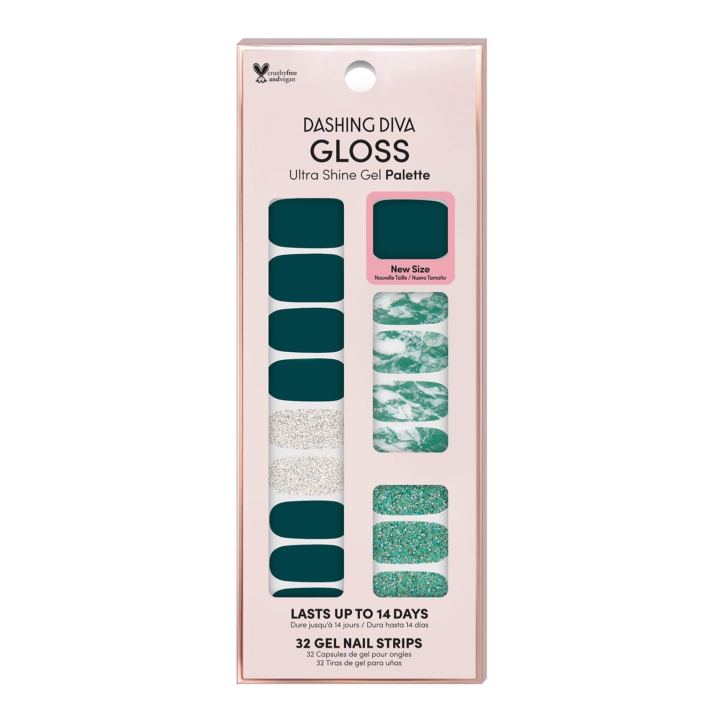 Dashing Diva Gloss Nail Strips - Ivy Opal | UV Free, Chip Resistant, Long Lasting Gel Nail Stickers | 32 Wraps, Prep Pad, Nail File Beauty & Personal Care Dashing Diva