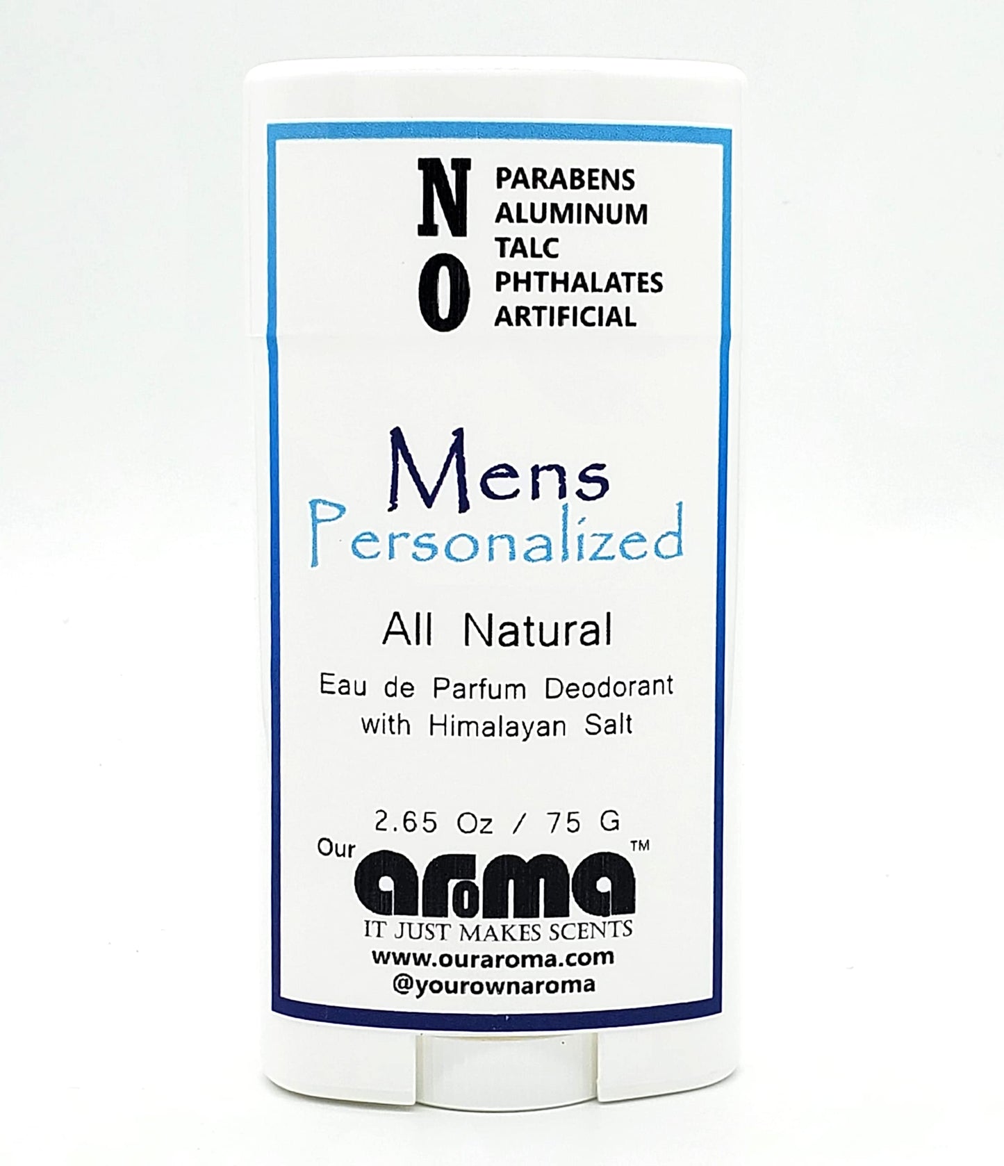 Our Aroma Men's Custom All Natural - Hand Poured - Aluminum Free Deodorant 2.65Oz Beauty and Personal Care Our Aroma