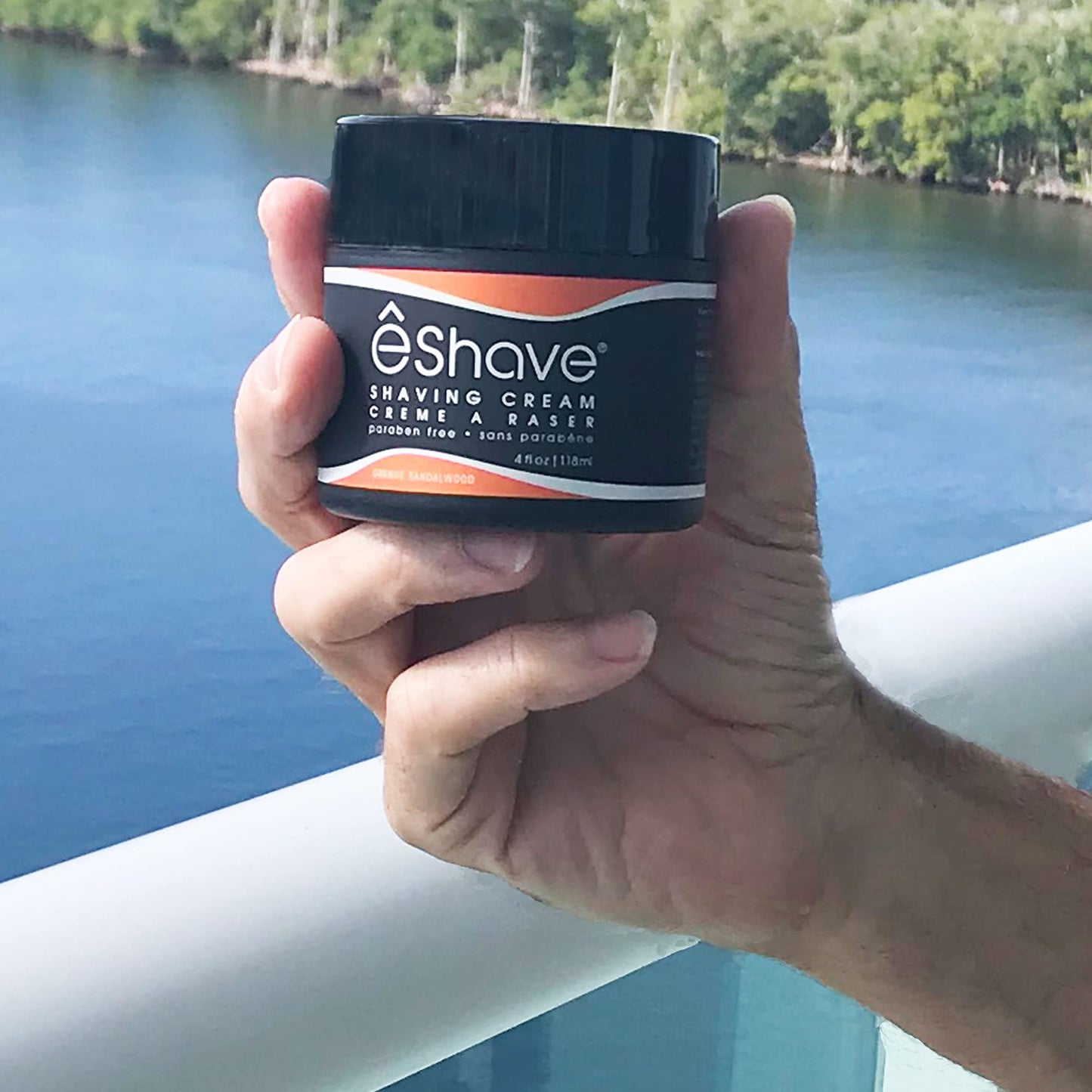 eShave Shaving Cream for Men, Orange Sandalwood, prevents shaving irritation and razor burn, generates a rich lather for a soft, silky, Smoothest Beauty and Personal Care eShave