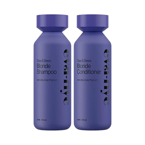 Eva NYC Purple Shampoo and Conditioner Set - Gentle, Anti-Brass Formula for Blonde, Gray, and Lightened Hair - Adds Shine, Softens, and Deep Beauty & Personal Care EVA·NYC