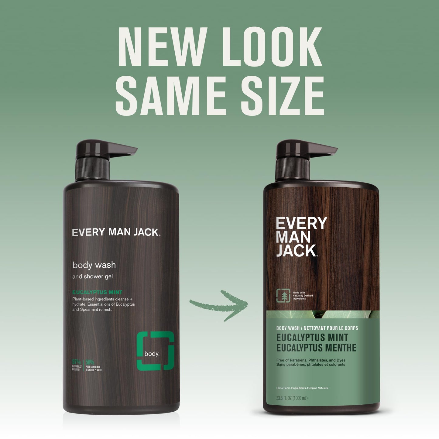 Every Man Jack Eucalyptus Mint Hydrating Mens Body Wash for All Skin Types - Cleanse, Nourish, and Hydrate Skin with Naturally Derived Ingredients Beauty & Personal Care Every Man Jack