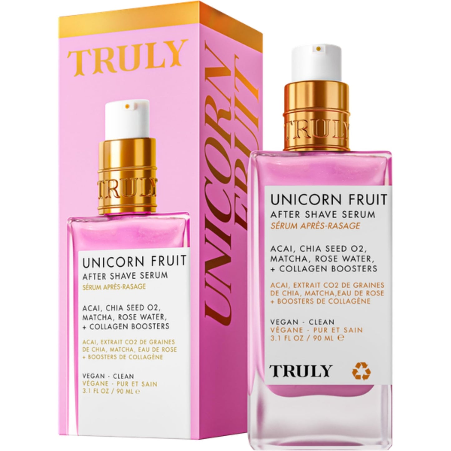 Truly Beauty Unicorn Fruit After Shave Serum | Rejuvenating Ingrown Hair Treatment & Redness Relief | Acai, Matcha & Rose Water | Hydrates, Soothes Beauty & Personal Care Truly
