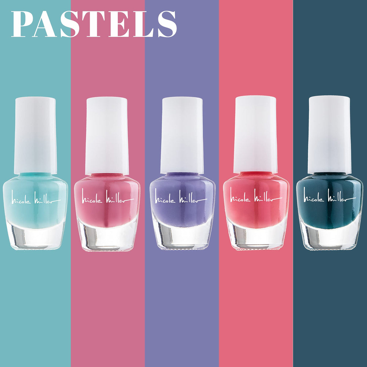 Nicole Miller Mini Nail Polish Set - Glossy, Vibrant Colors for Fingernails & Toenails, 2 Pack Trendy and Floral Collection Beauty & Personal Care Nicole Miller New York