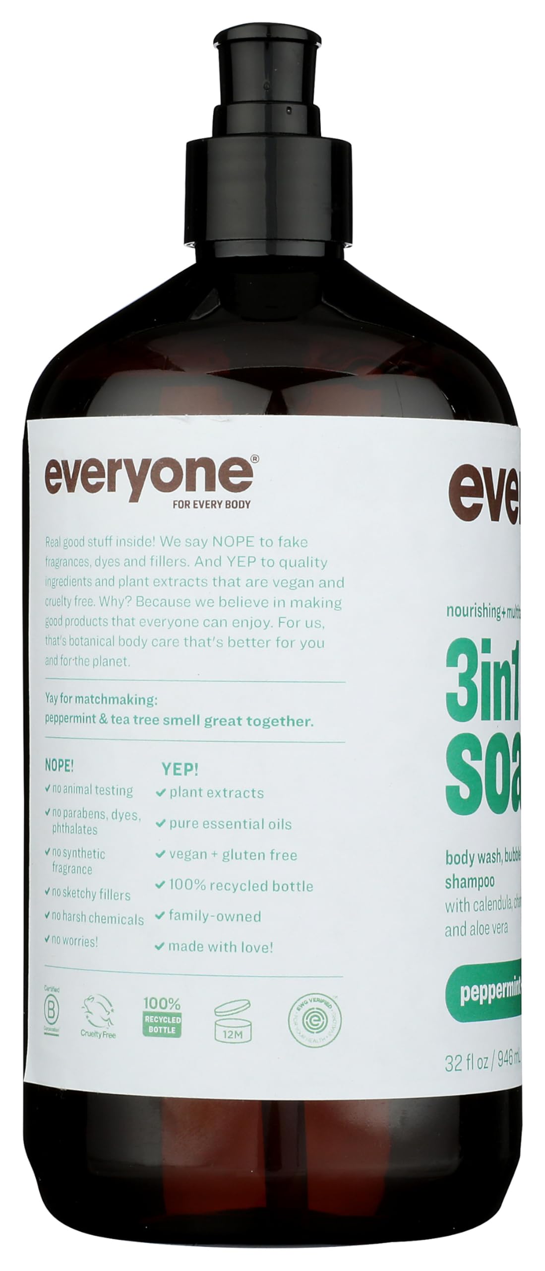 Everyone 3-in-1 Tea Tree Peppermint Soap, 32 FZ Beauty & Personal Care Everyone