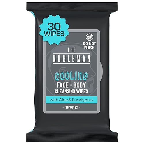 The Nobleman Men's Cooling Face + Body Cleansing Wipes, Eucalyptus - 30 Count Beauty & Personal Care The Nobleman