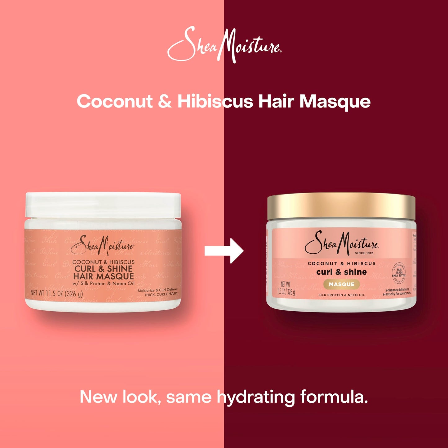 SheaMoisture Hair Mask Coconut & Hibiscus for Dry Curls Hair Mask with Shea Butter 11.5 oz Beauty & Personal Care SheaMoisture