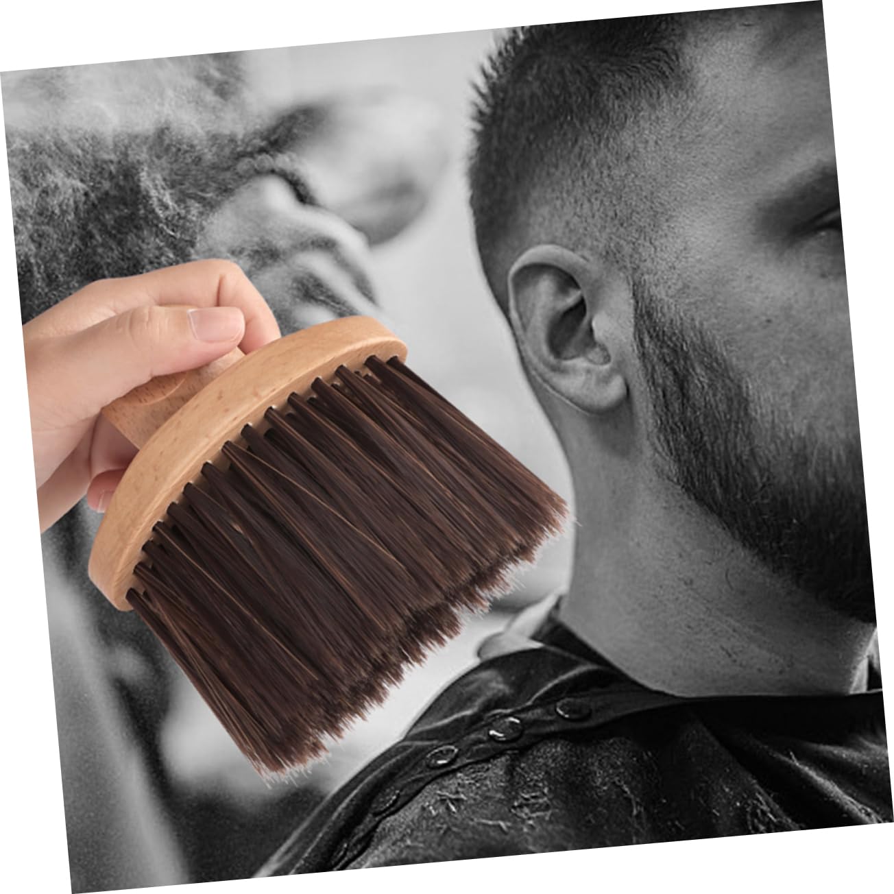 CALLARON Barber Neck Duster Brush Wooden Handle Hair Removal Tool Soft Bristles for Efficient Cleaning for Barbershops and Home Use Gentle Hair Beauty and Personal Care CALLARON