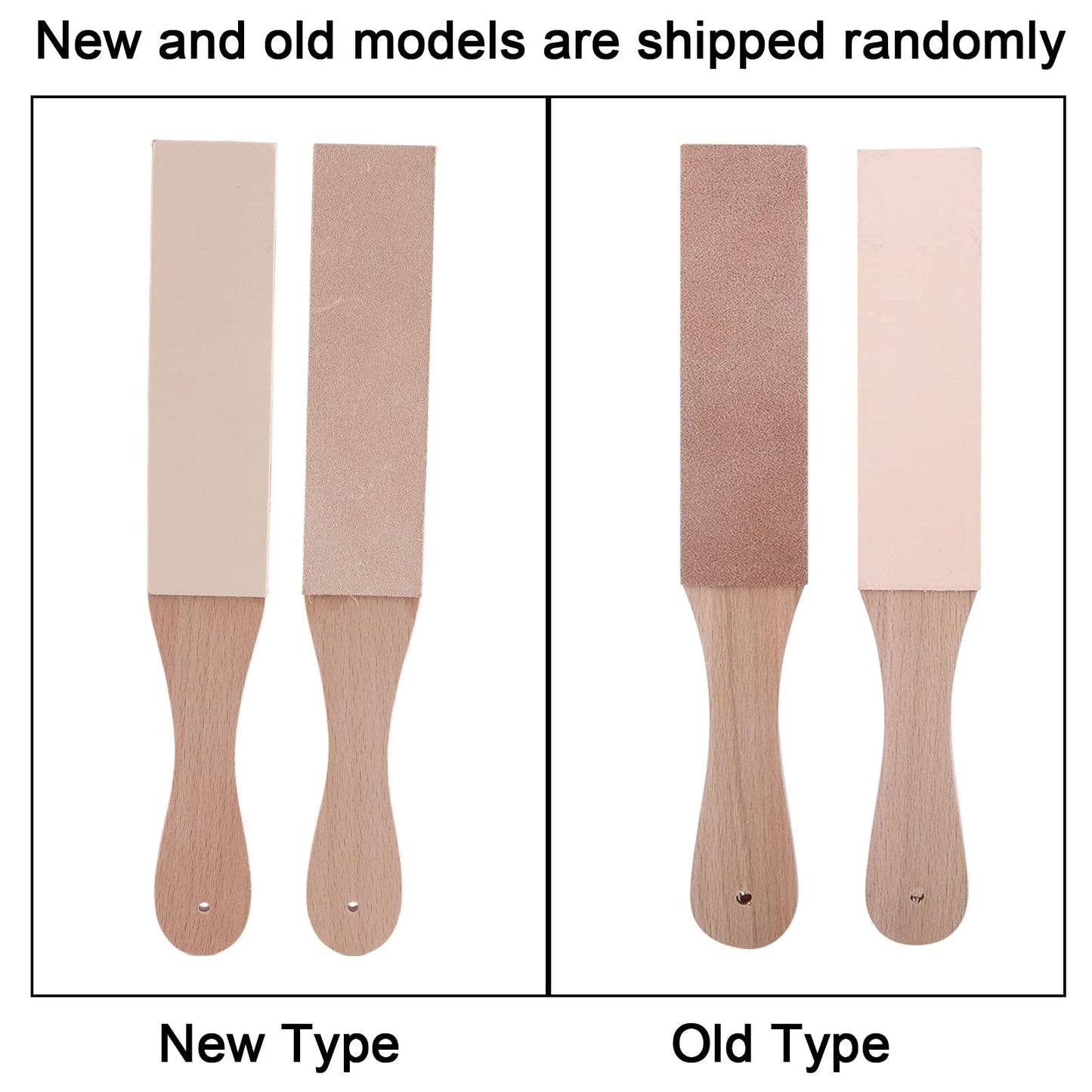 DIY Leather Strops Kit with Wooden Handle Leather Strop Double Sided Leather Paddle Strop for Leather Knife Sharpening Polishing Leather Strop Beauty and Personal Care Hilitand