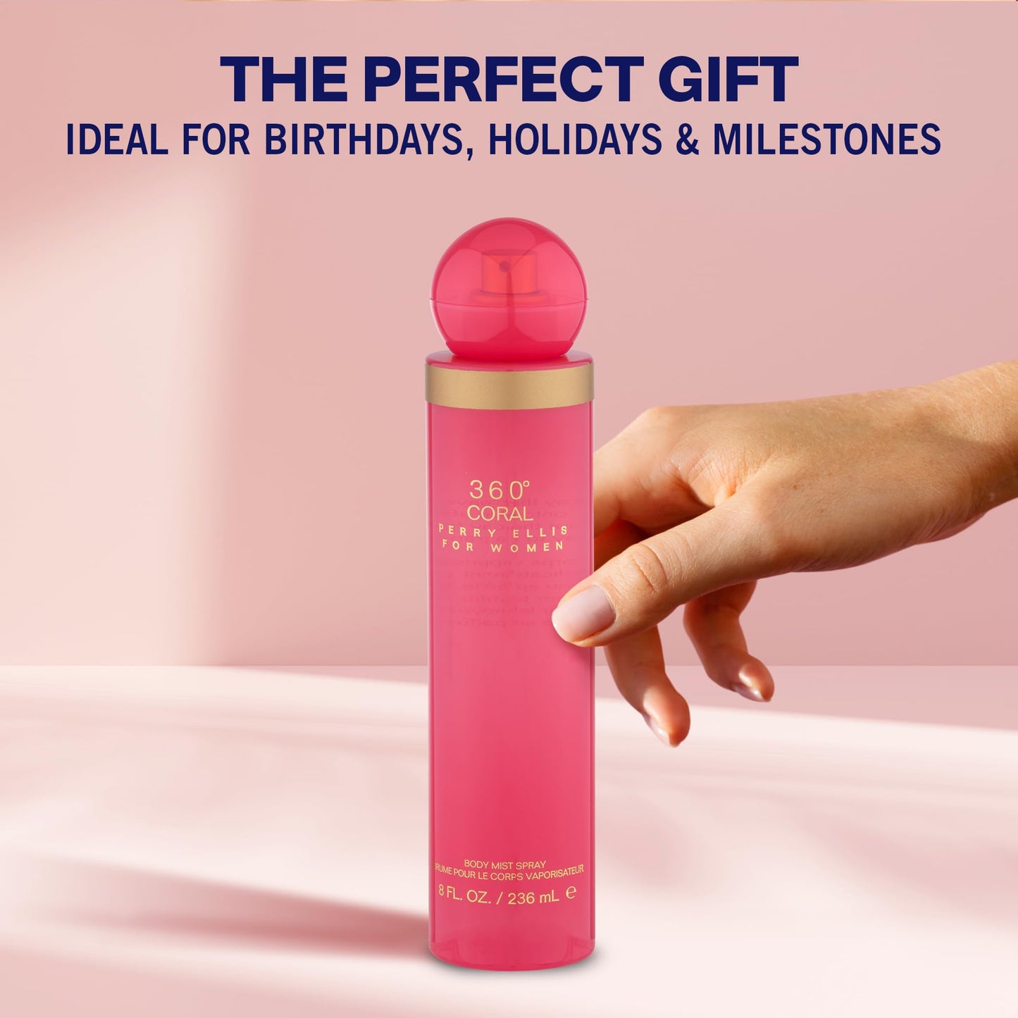 Perry Ellis 360° Coral Body Mist Spray for Women - Perfume for Women, Floral & Fruity Fragrance, EDT, Designer Scent for Her, Long Lasting - 8 fl oz Beauty & Personal Care Perry Ellis