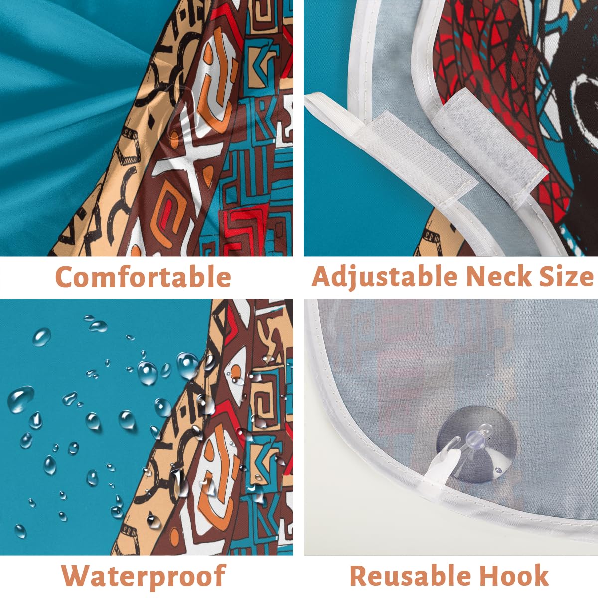 Hsnar Women African Ethnic Beard Apron Gifts for Men Beard Trimming Catcher Bib Non-Stick Beard Cape for Shaving and Trimming Beauty and Personal Care Hsnar