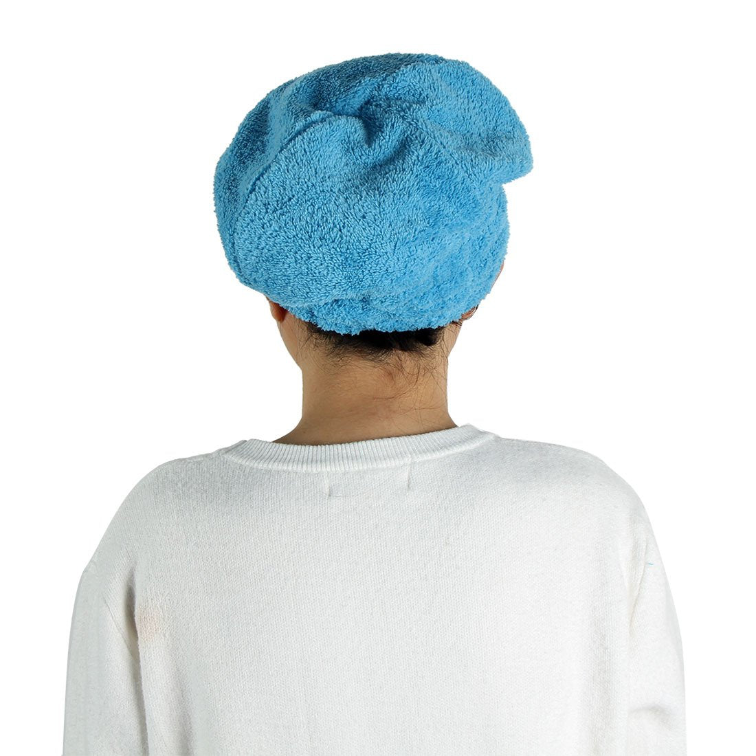 Ruilogod Women Bathroom Bath Spa Elastic Bowknot Decor Shower Hat Hair Dry Cap Blue (id: 5f8 189 47f 020 35d Beauty and Personal Care Ruilogod