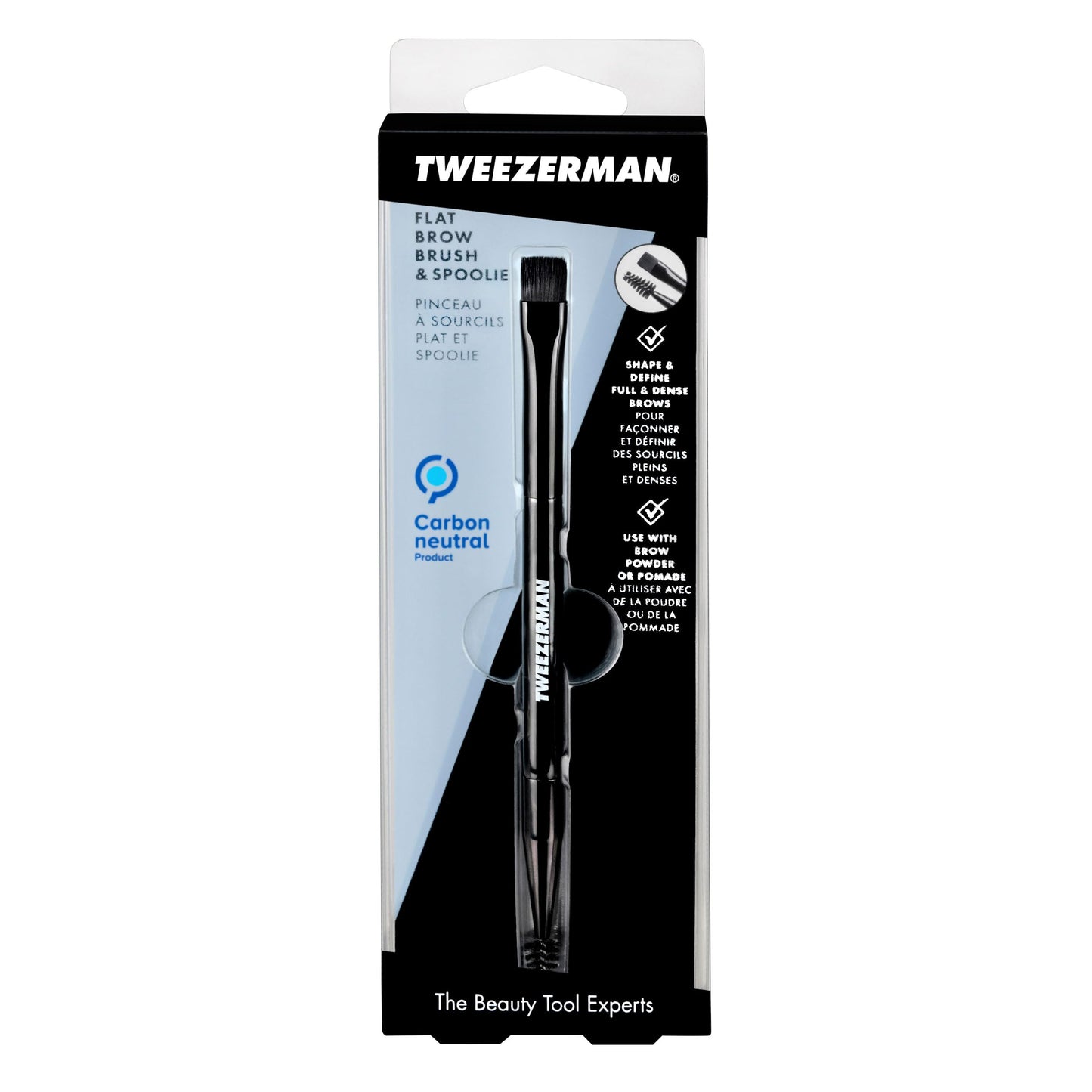 Tweezerman Dual Ended Flat Brow Brush Beauty & Personal Care Tweezerman
