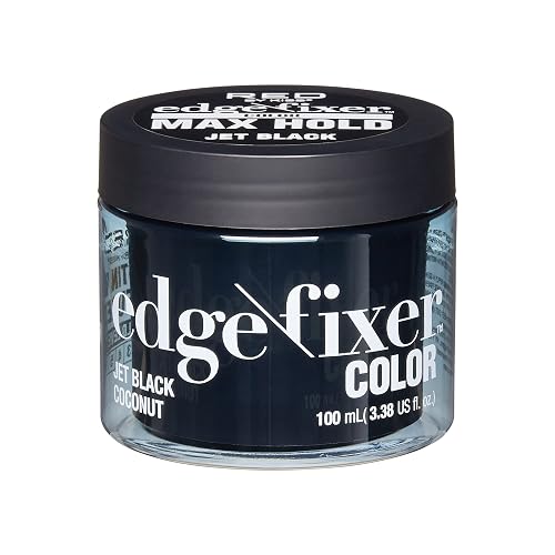 Red by Kiss Color Edge Fixer 24HR Max Hold Edge Control Pomade for Fly Away and Edge Frizz Hair (Jet Black) (100mL) Beauty & Personal Care Red by Kiss