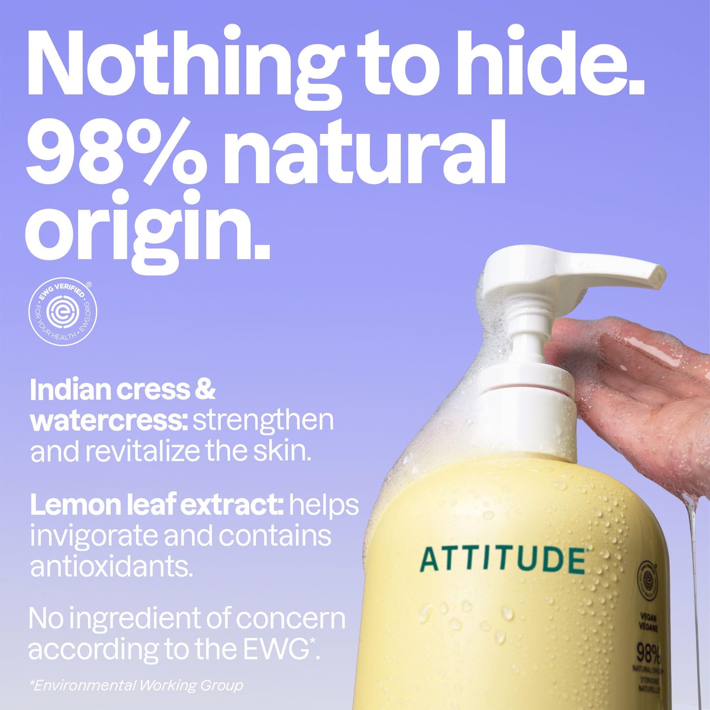 ATTITUDE Body Wash, EWG Verified Shower Gel, Dermatologically Tested, Plant and Mineral-Based, Vegan Personal Care Products, Earl Grey & Fresh Beauty & Personal Care ATTITUDE