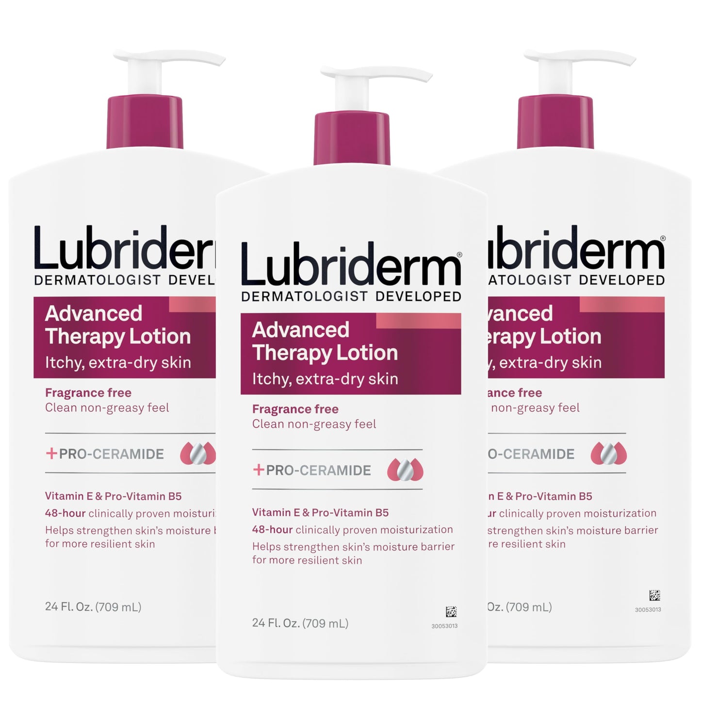 Lubriderm Advanced Therapy Fragrance-Free Moisturizing Lotion with Vitamins E and Pro-Vitamin B5, Intense Hydration for Extra Dry Skin, Non-Greasy Beauty & Personal Care Lubriderm