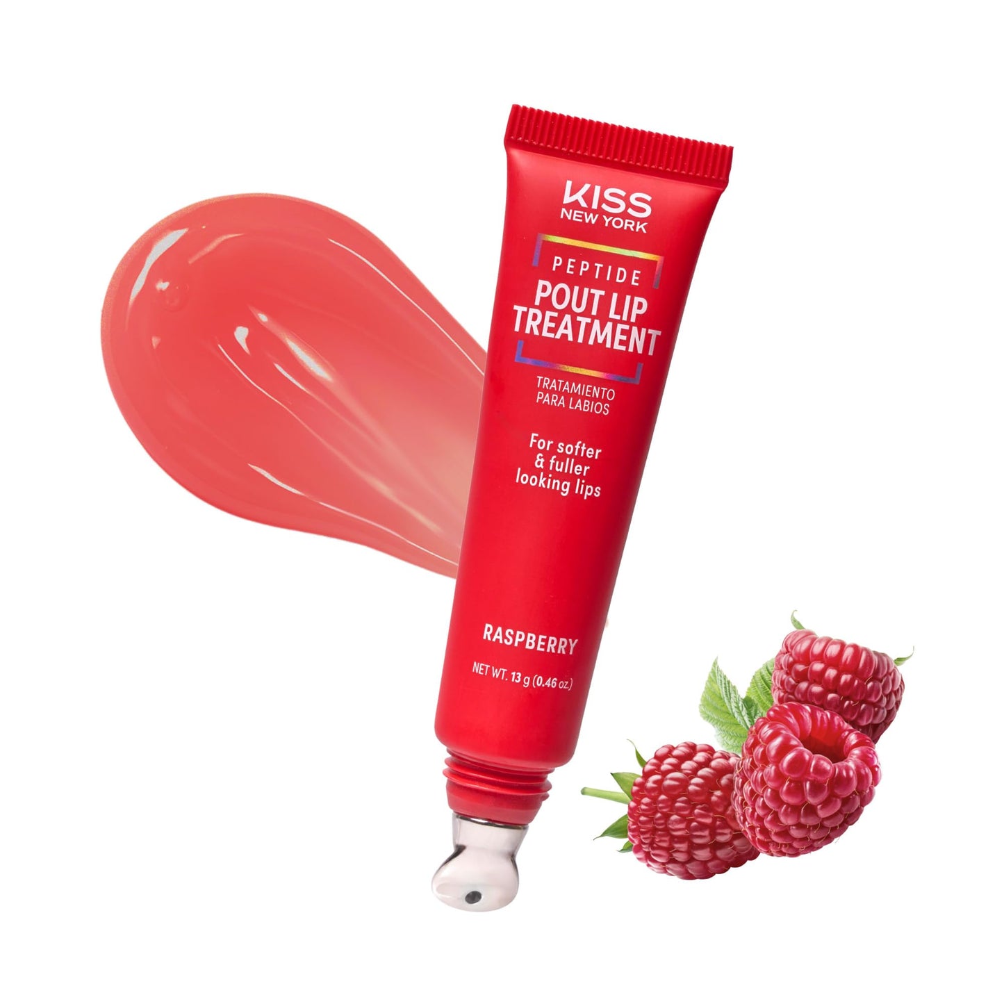 KISS NEW YORK Peptide Lip Treatment, Hydrating & Non-Sticky Tinted Plumping Balm, Shea Butter, Castor Oil & Squalane Reduces Look of Fine Lines Beauty and Personal Care Kiss