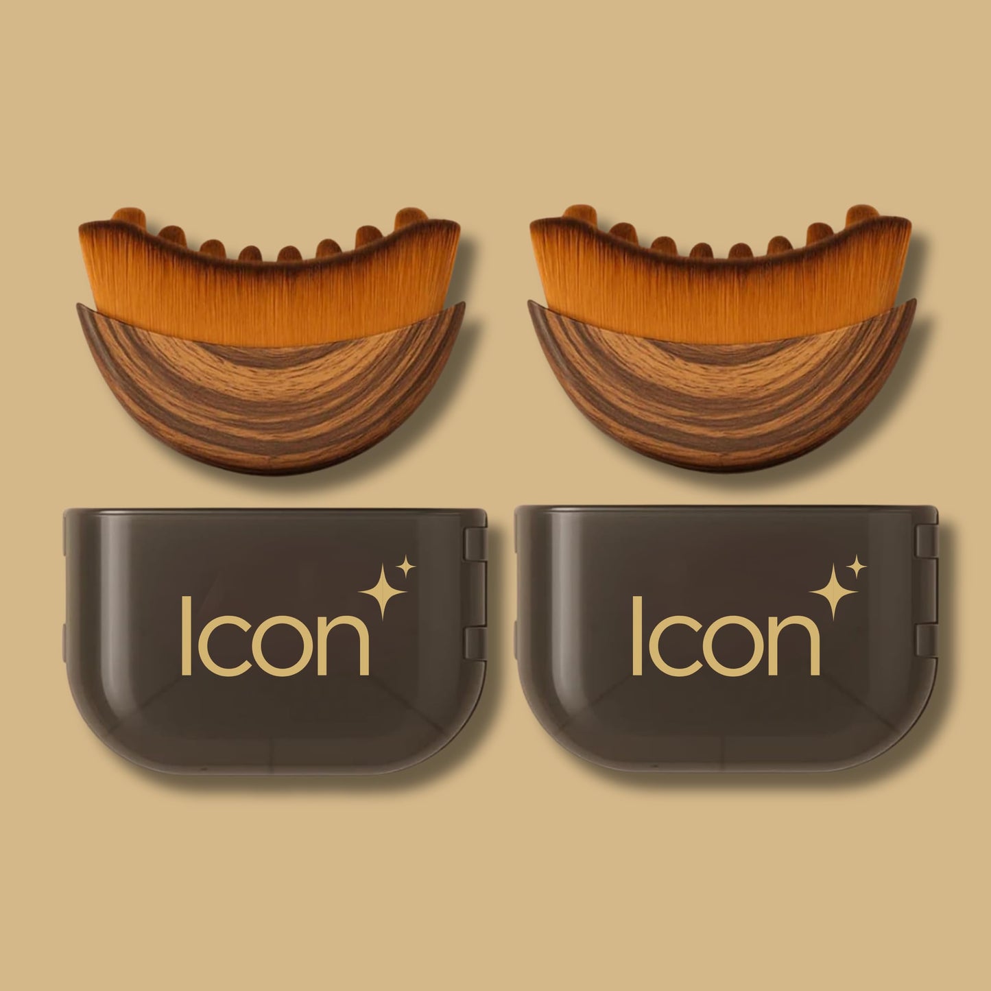 ICON Lymphatic Contour Brush for Face, Face Sculpting Tool for Lymphatic Drainage, Ultra Soft Bristles, Dry Brush, Helps Reduce Look of Puffiness (2 Beauty and Personal Care Icon Patch Default Title