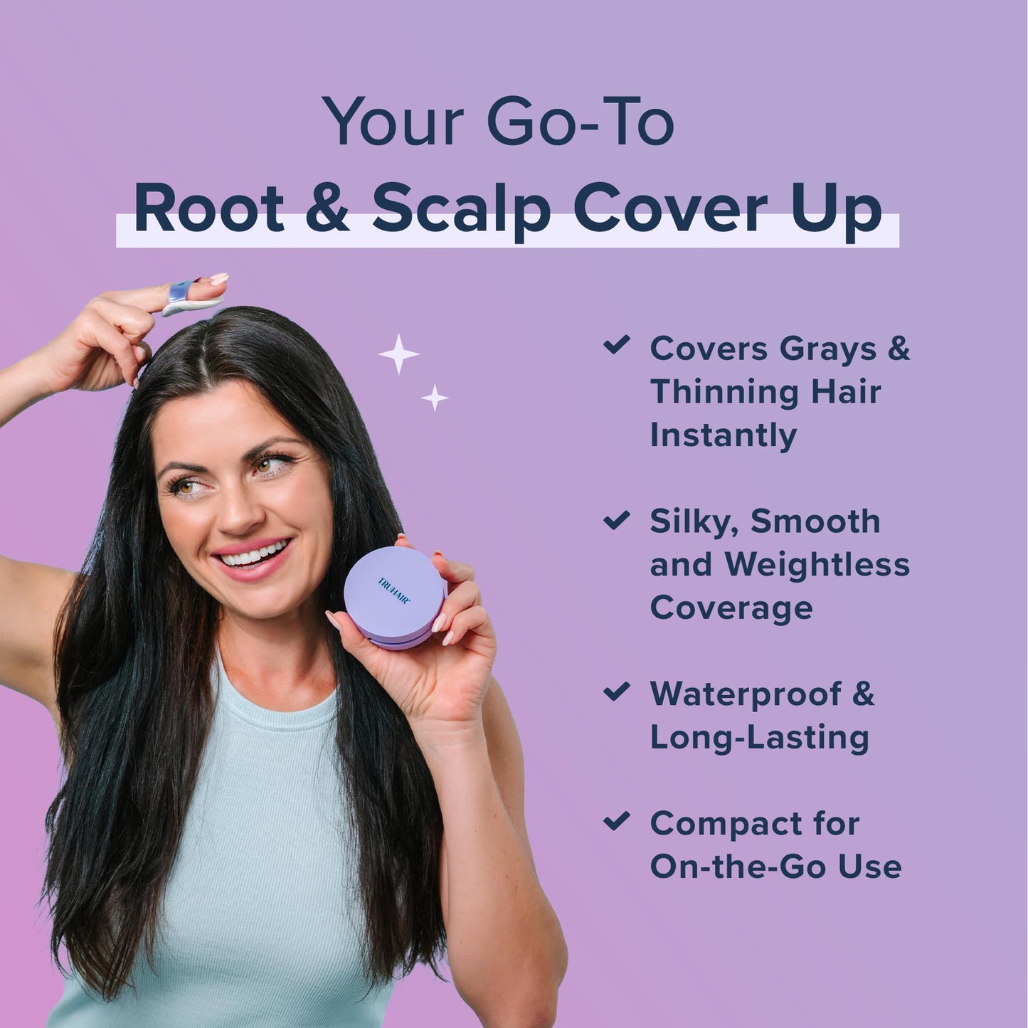 TRUHAIR Root & Scalp Cover Up Pressed Powder Compact, Waterproof, Weightless Hair Coverage & Bald Spot Concealing, Root Touch Up Hair Color for Gray Beauty & Personal Care Truhair