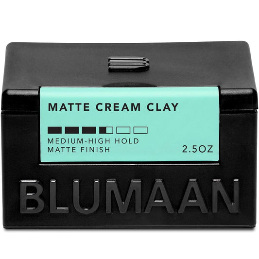 BLUMAAN Matte Cream Clay - High Hold Matte Finish - Versatile, Easy To Apply, Weightless Control, Nourishing and Cleansing Hair Care Essential Beauty & Personal Care BluMaan