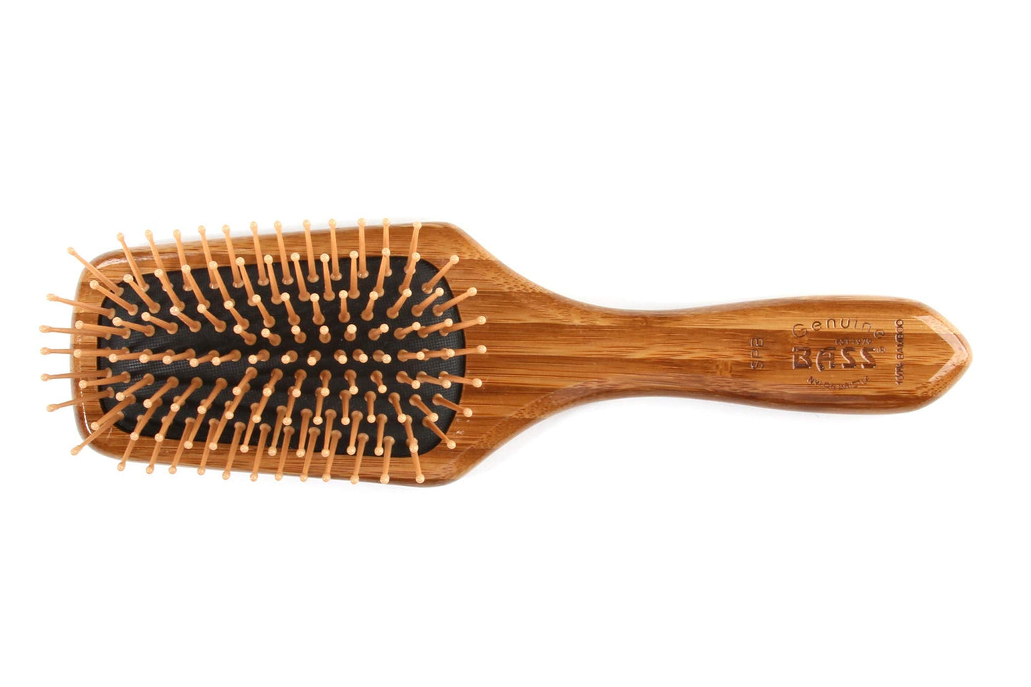 Bass Brushes | Style & Detangle Hair Brush | Professional Grade Nylon Pin | Pure Bamboo Handle | Small Paddle | Solid Finish | Mode SPB - DB, Assorted Beauty & Personal Care Bass