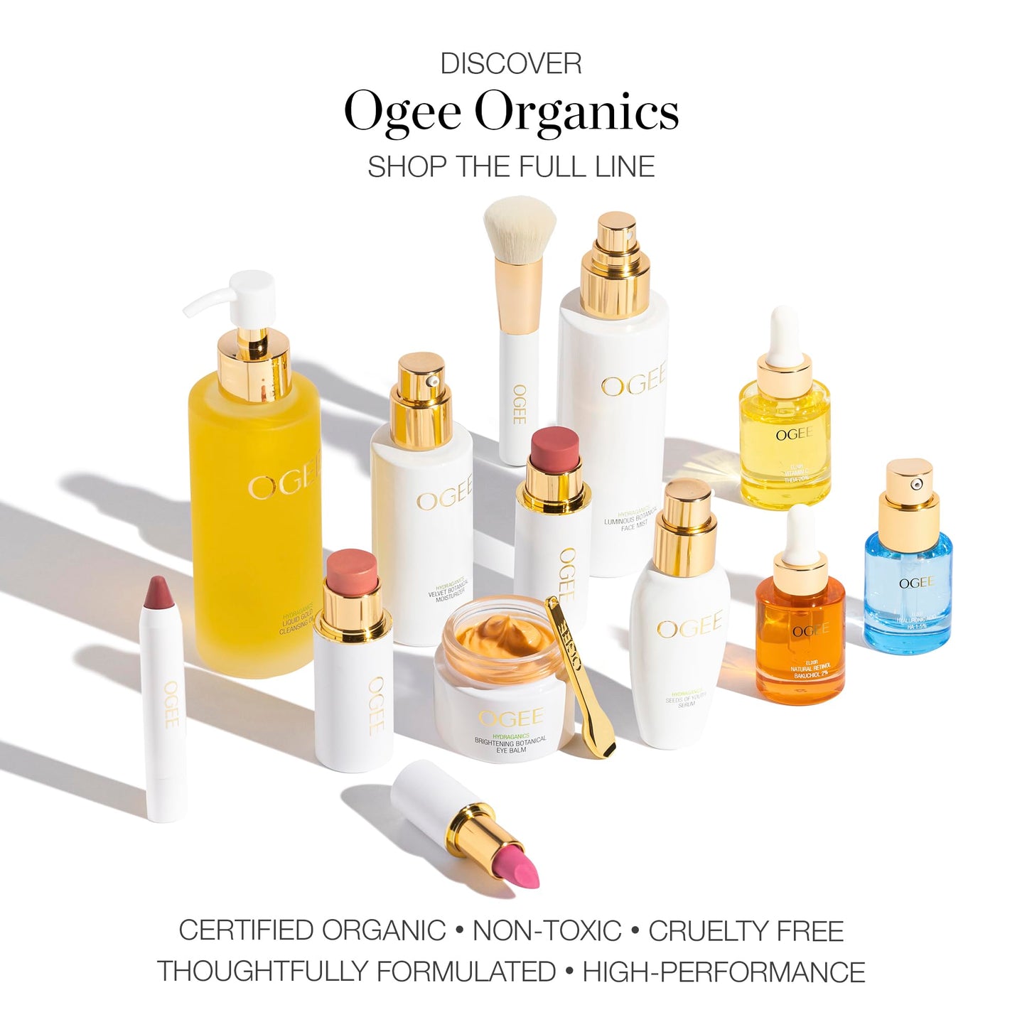 Ogee Full Bloom Sculpted Lipstick (Lulu - White Pink) - Long Lasting Organic Lipstick with Jojoba Oil & Micro Hyaluronic Acid - 70% Organic Beauty & Personal Care Ogee