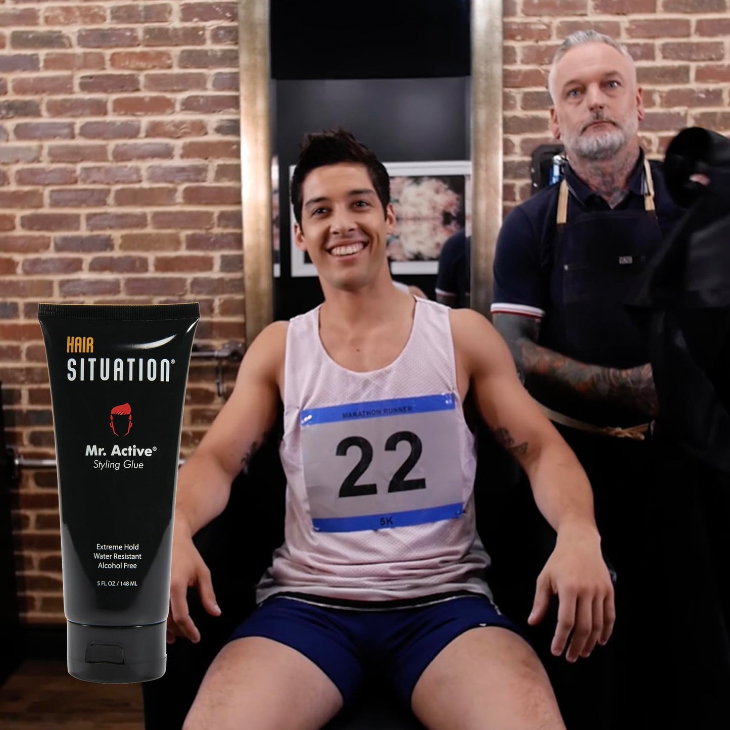 Hair Situation Mr. Active Hair Gel - Strong Hold Hair Styling Glue for Men, Maximum Grip, Anti-Frizz, Humidity Shield, Non-Flaking, Alcohol-Free, Adds Beauty & Personal Care Hair Situation