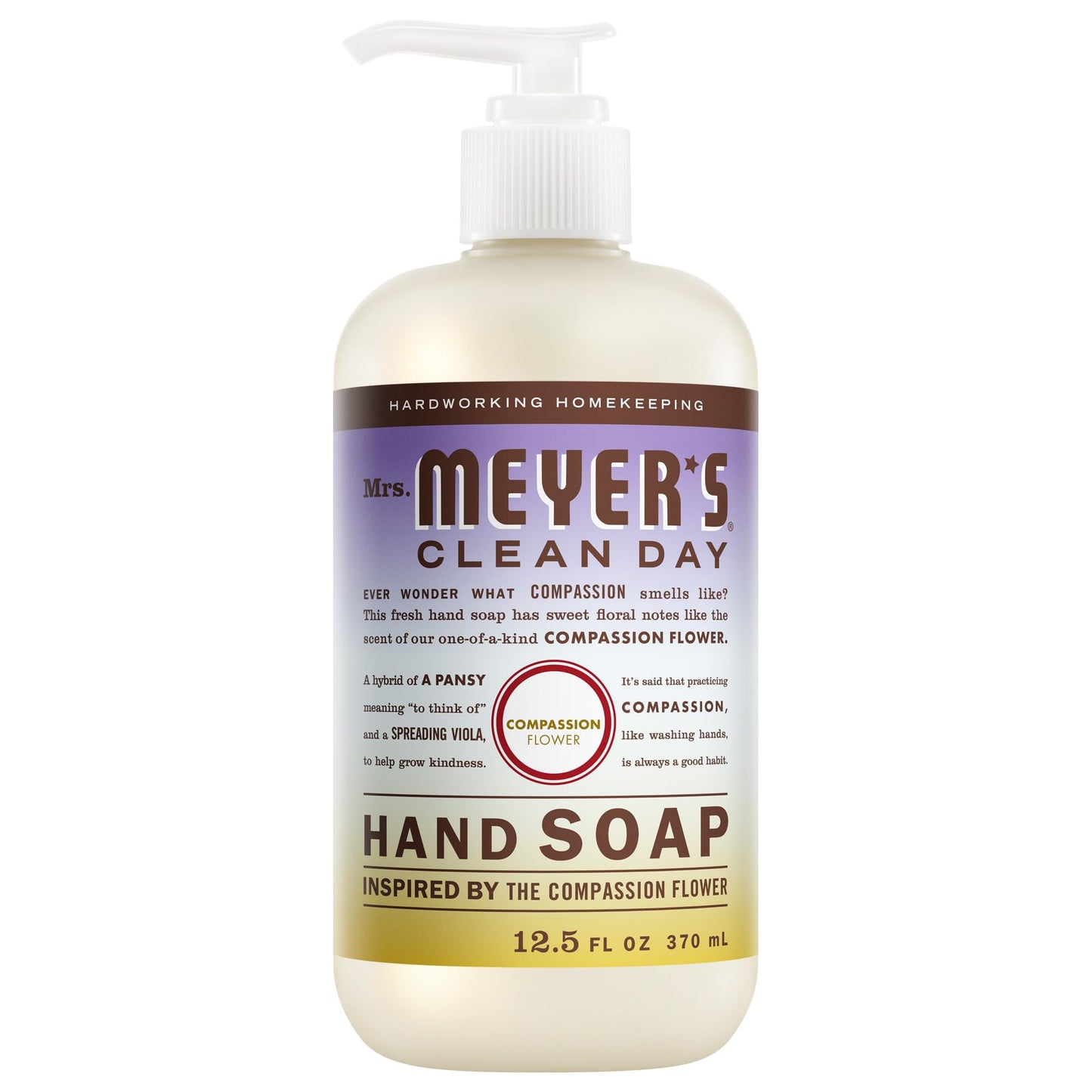 MRS. MEYER'S CLEAN DAY Hand Soap, Compassion Flower Scent, 12.5 Fl Oz Bottle Beauty & Personal Care Mrs. MEYER'S