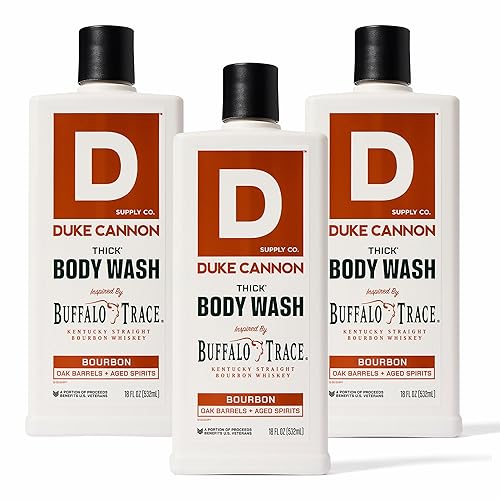 Duke Cannon Bourbon THICK Body Wash - Oak Barrel & Aged Spirits Scent, Mineral-Enriched, Sulfate-Free, 18oz - 3X Thicker for a Powerful Clean (3 Pack) Beauty & Personal Care Duke Cannon Supply Co.