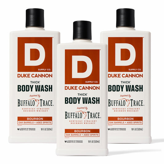 Duke Cannon Bourbon THICK Body Wash - Oak Barrel & Aged Spirits Scent, Mineral-Enriched, Sulfate-Free, 18oz - 3X Thicker for a Powerful Clean (3 Pack) Beauty & Personal Care Duke Cannon Supply Co.