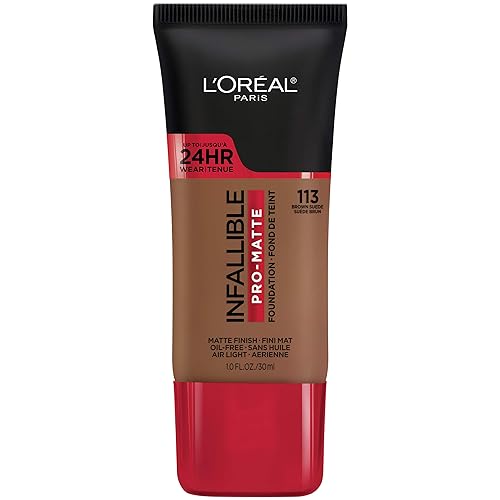 L'Oreal Paris Cosmetics Makeup Infallible Pro-Matte Liquid Longwear Foundation, Brown Suede, 1 fl oz. Beauty & Personal Care L'Oreal Paris