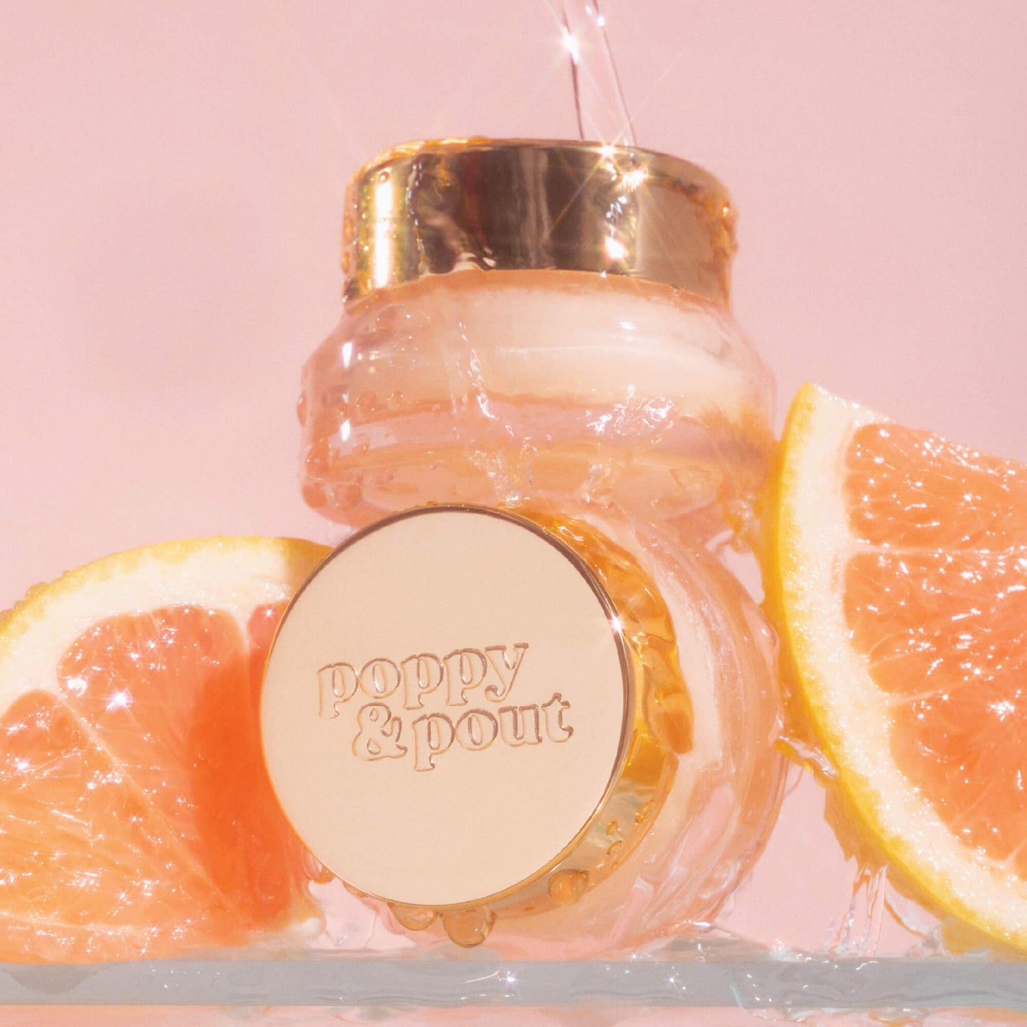 Poppy & Pout Pink Grapefruit Overnight Lip Mask - Moisturizing Lip Treatment with Shea Butter & Beeswax - Cruelty Free, Recyclable Glass Jar (0.65 oz) Beauty & Personal Care Poppy & Pout
