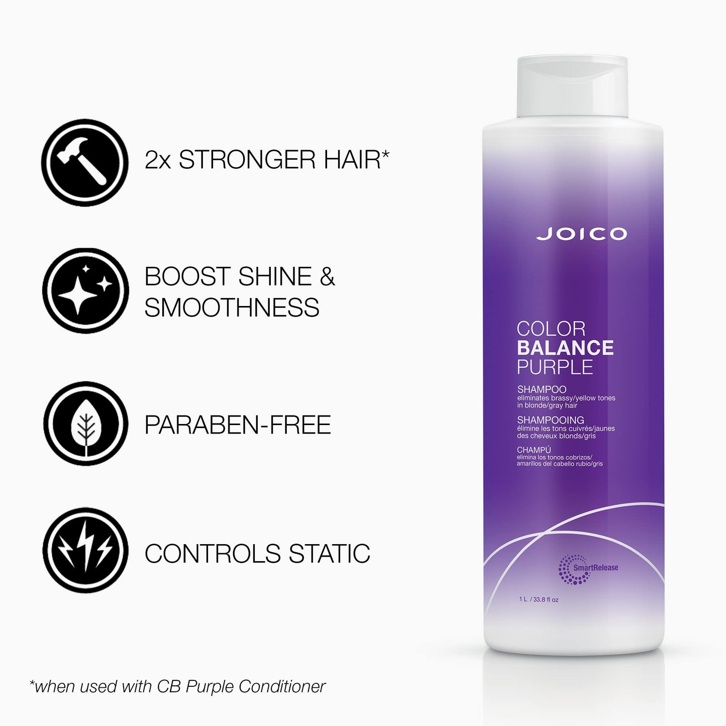 Joico Color Balance Purple Shampoo & Conditioner Set | Eliminate Brassy and Yellow tones | For Cool Blonde or Gray Hair Beauty & Personal Care Joico