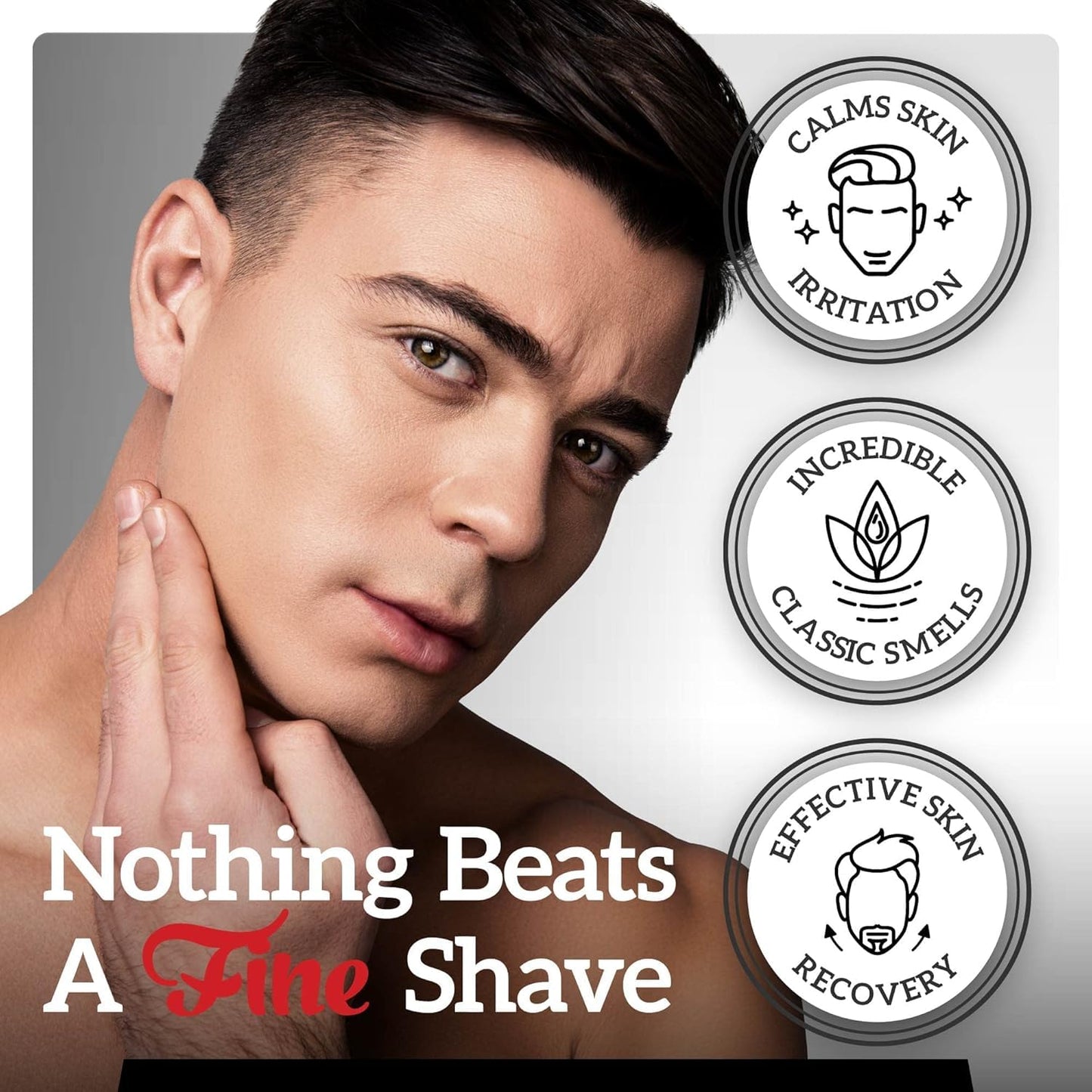 Mr. Fine Men's Aftershave - Platinum Fragrance, Soothing & Toning Post Shave Balm, Calms Razor Burn, Classic Barbershop Feel, Alcohol-Based Formula Beauty and Personal Care Fine