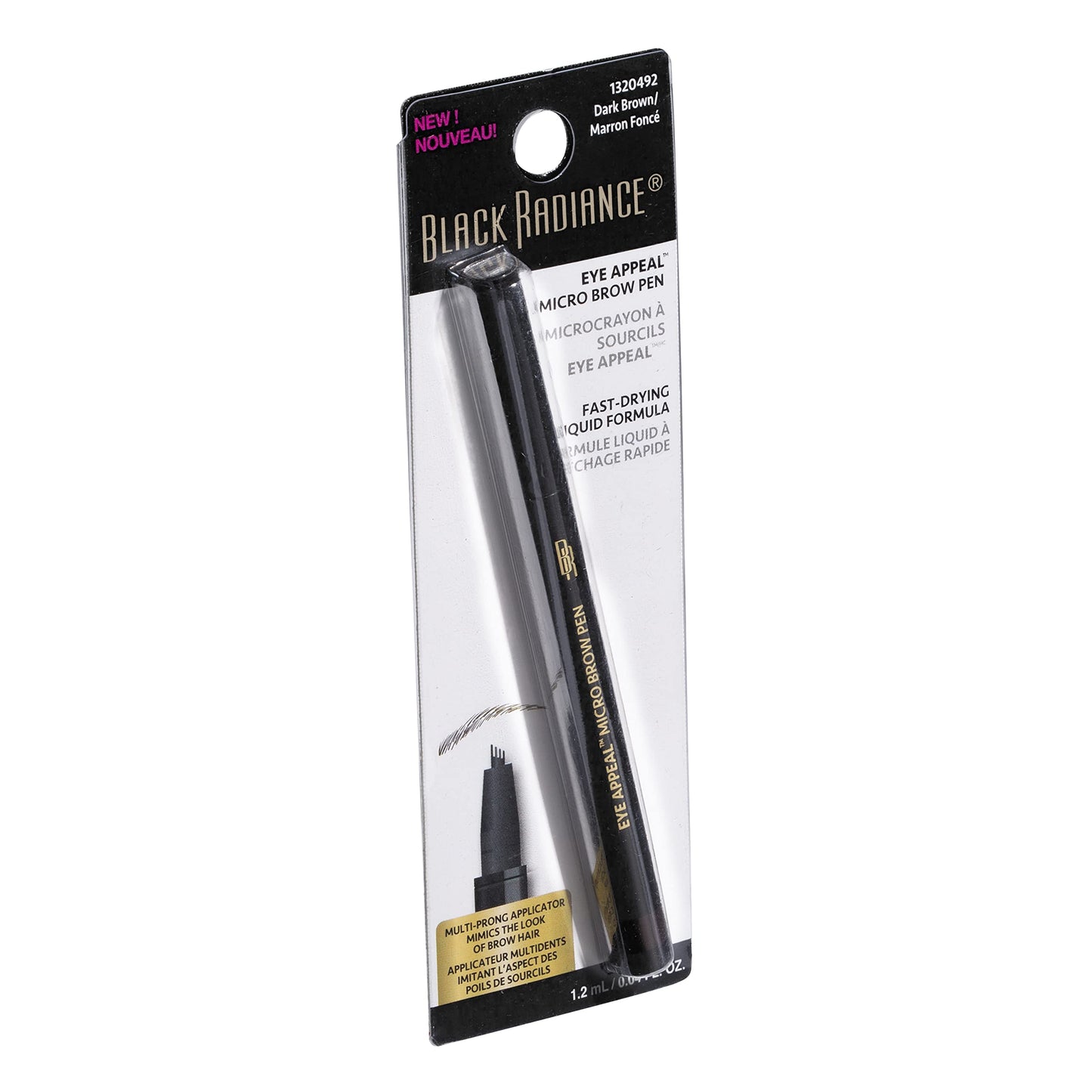 Black Radiance Eye Appeal™ Micro Brow Pen Dark Brown Beauty & Personal Care Black Radiance