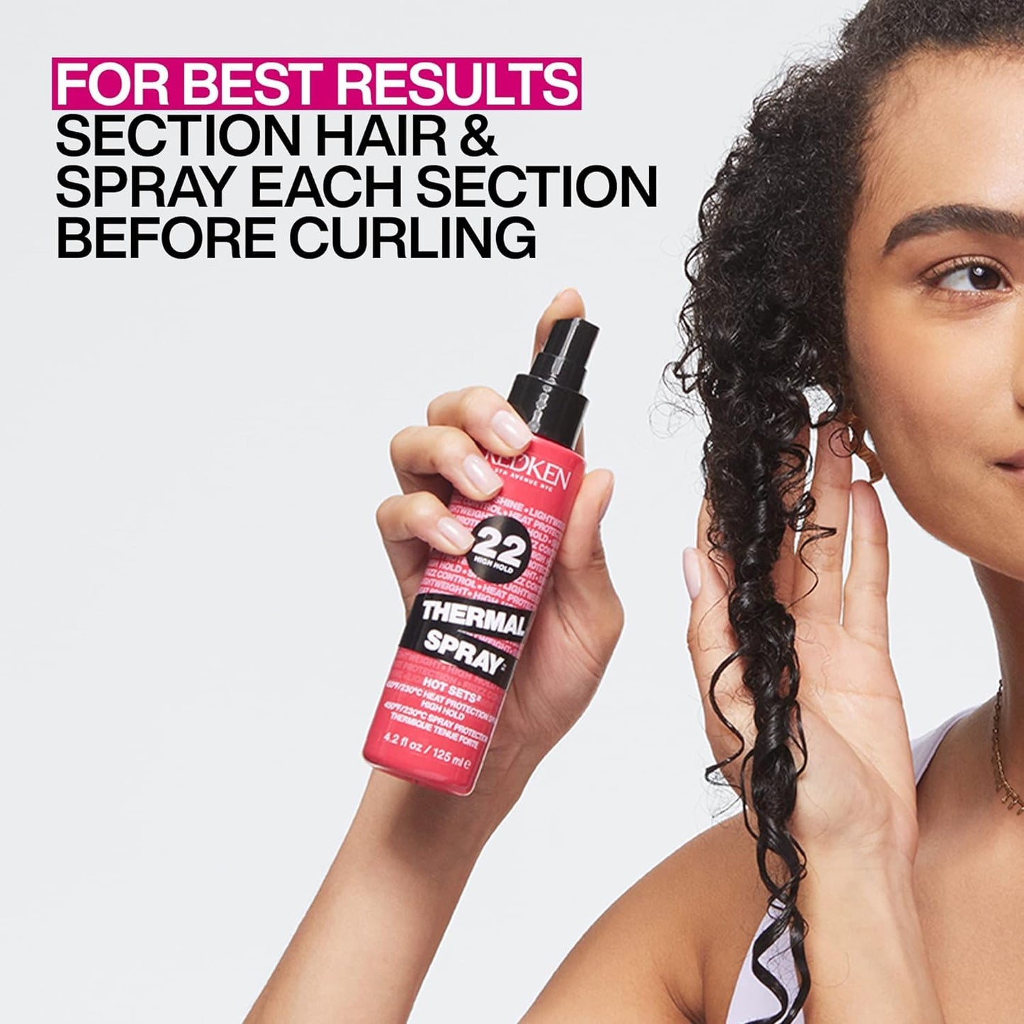 Redken Thermal Spray 22 – High Hold Heat Protectant & Setting Mist for Curling & Flat Irons, Long-Lasting Frizz Control & Damage Protection Beauty & Personal Care Redken