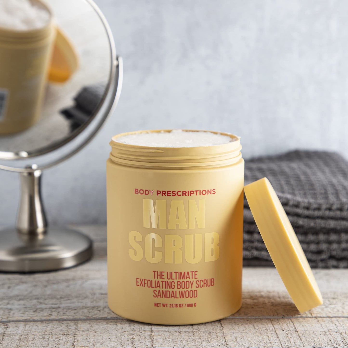 Body Prescriptions Men’s Exfoliating Body Scrub - Ultimate Skin Cleansing Wash in Jar with Twist-Top Lid, For All Skin Types, 21 Ounce (Pack of 1) Beauty & Personal Care Body Prescriptions