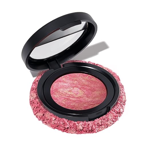 LAURA GELLER NEW YORK Baked Blush-n-Brighten Marbleized Blush for Cheeks - Sunlit Rose - Satin Finish - Buildable Color Beauty & Personal Care LAURA GELLER NEW YORK