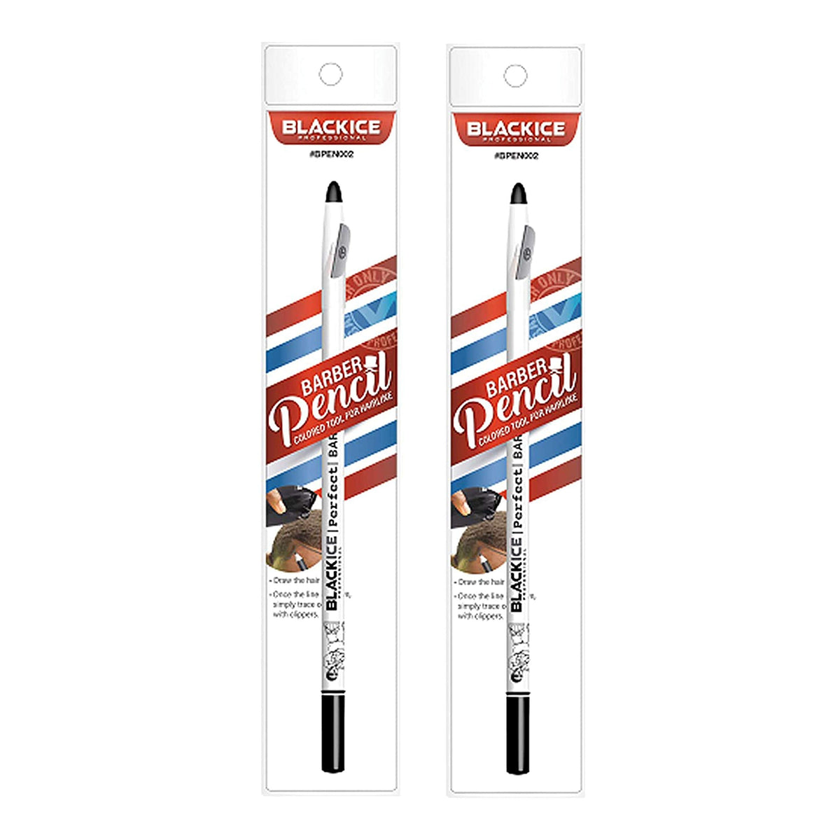 (2) Black Ice Spray Barber Pencils (White) Beauty & Personal Care Black Ice