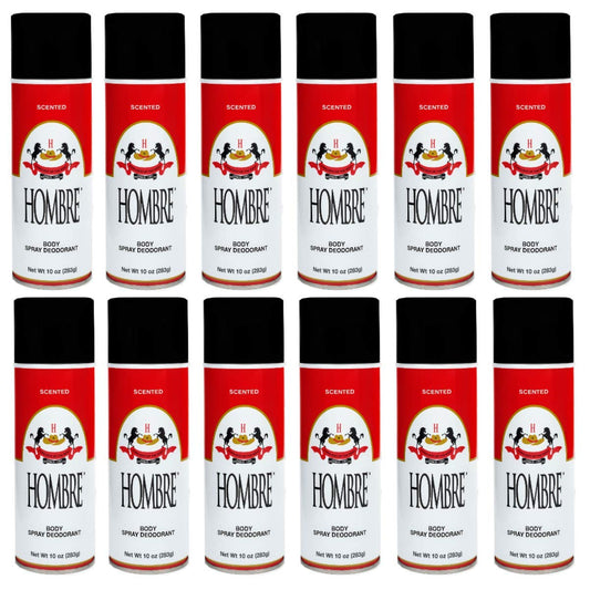 Hombre Red Deodorant Body Spray Classic for Men (12 Pack) Beauty and Personal Care Hombre