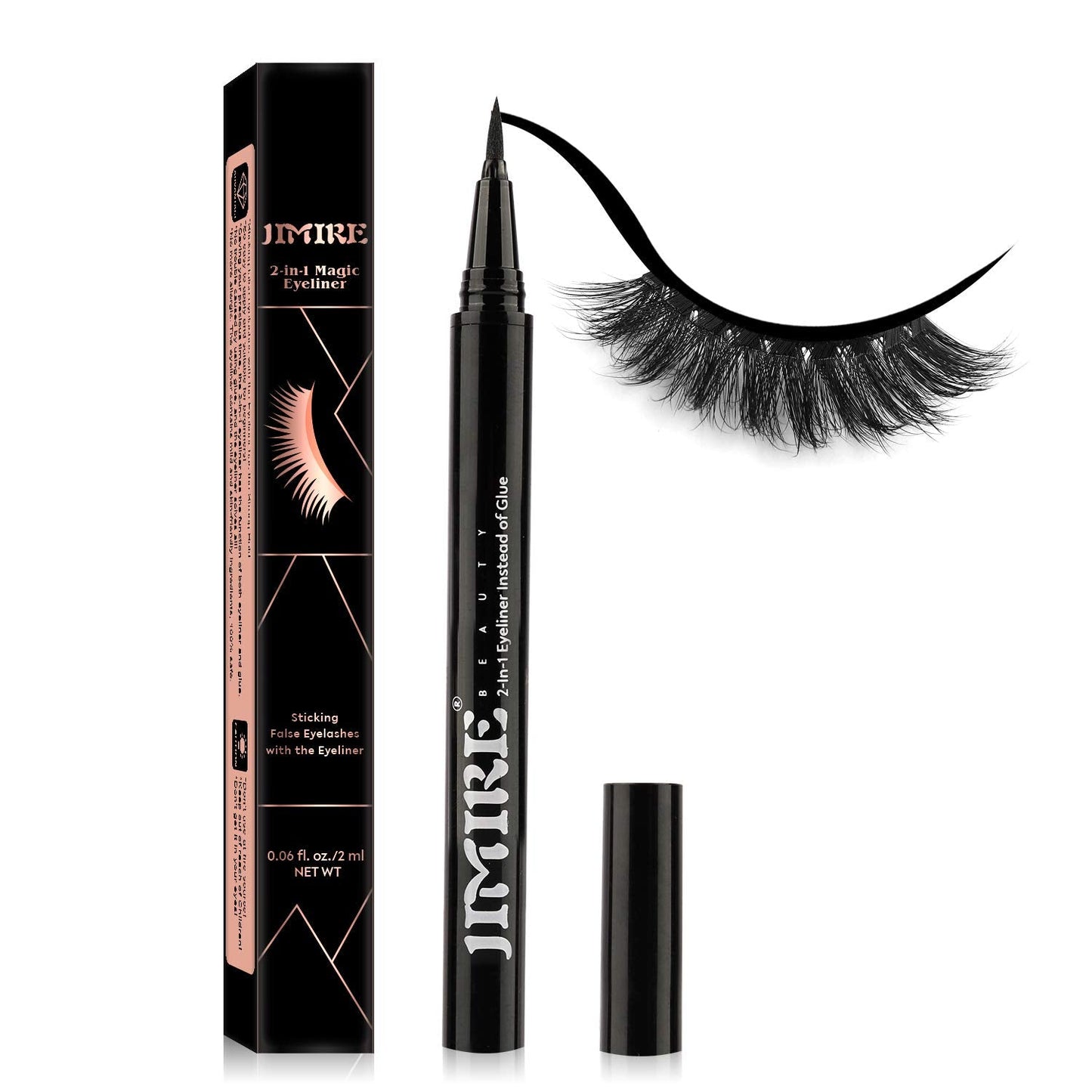 JIMIRE Eyelash Glue Clear | Secure Hold for False Eyelashes | Latex-Free Eyelash Adhesive with Chamomile Suitable for Sensitive Eyes Beauty & Personal Care JIMIRE