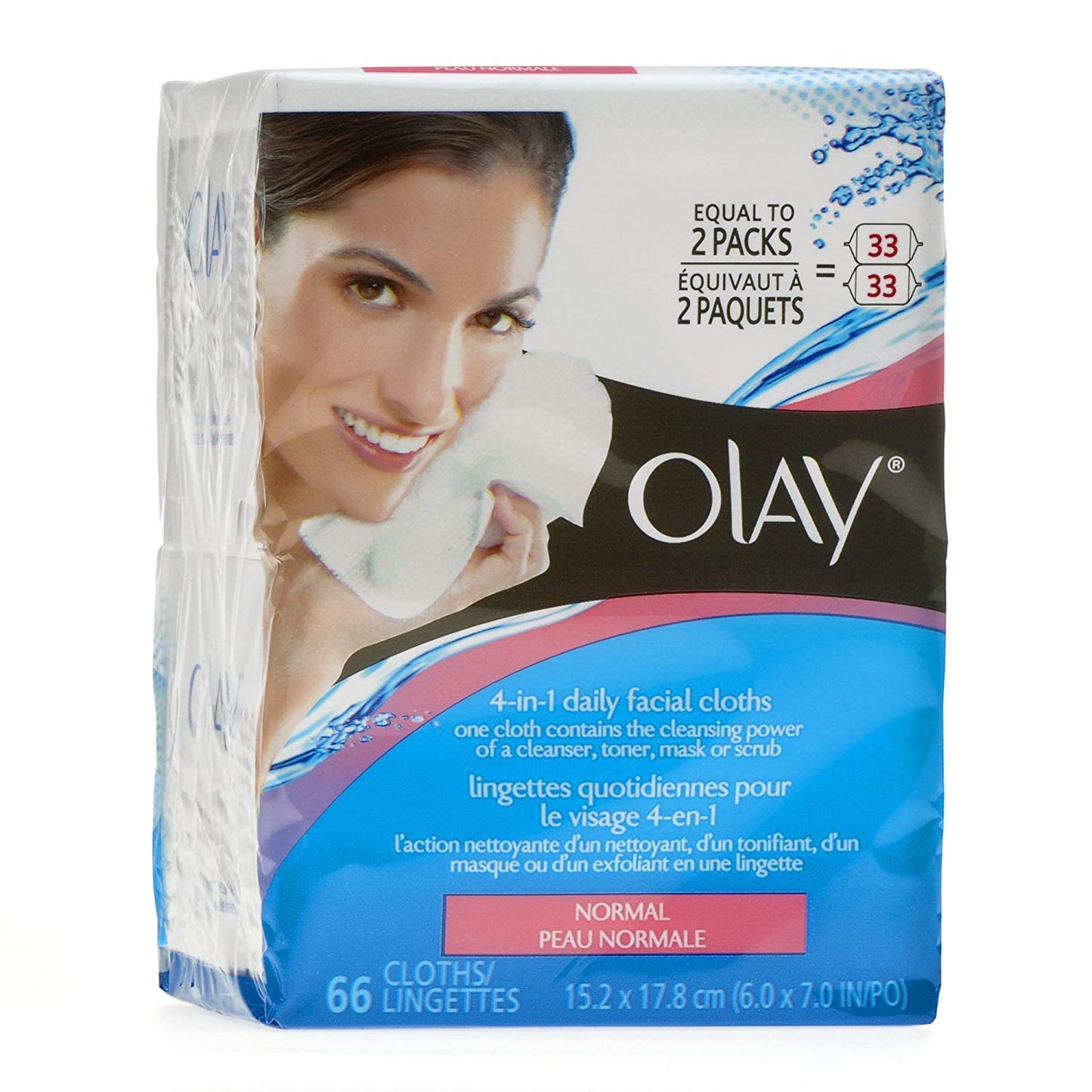 Olay 4-in-1 Daily Facial Cloths, Normal Skin, 66 ct Beauty & Personal Care Olay