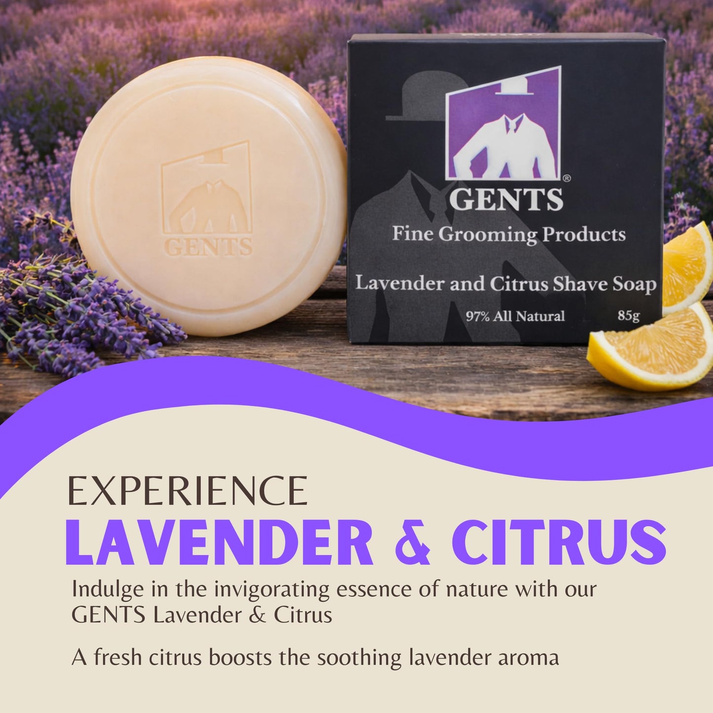 G.B.S Men's Lavender and Citrus Shaving Soap, Pack of 3 Beauty and Personal Care G.B.S