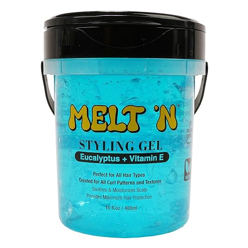 EBIN NEW YORK Melt'n Styling Gel Eucalyptus Oil and Vitamin E 82oz - Strong Hold Styling, Hydrates and Moisturize, Gives High Shine and Refreshing Beauty & Personal Care EBIN NEW YORK