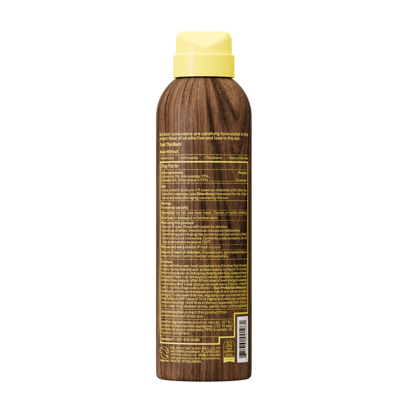 Sun Bum Original SPF 30 Sunscreen Body Spray - Broad Spectrum Moisturizing Sunscreen with Vitamin E - Hawaii 104 Act Compliant (Made without Beauty & Personal Care Sun Bum