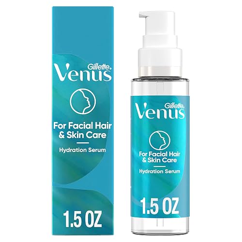 Gillette Venus Facial Hydration Serum with a Touch of Hyaluronic Acid, 1.5 oz Bottle, Use Post Dermaplaning Tool, Dermaplaning Moisturizer, Dermaplane Beauty & Personal Care Gillette Venus