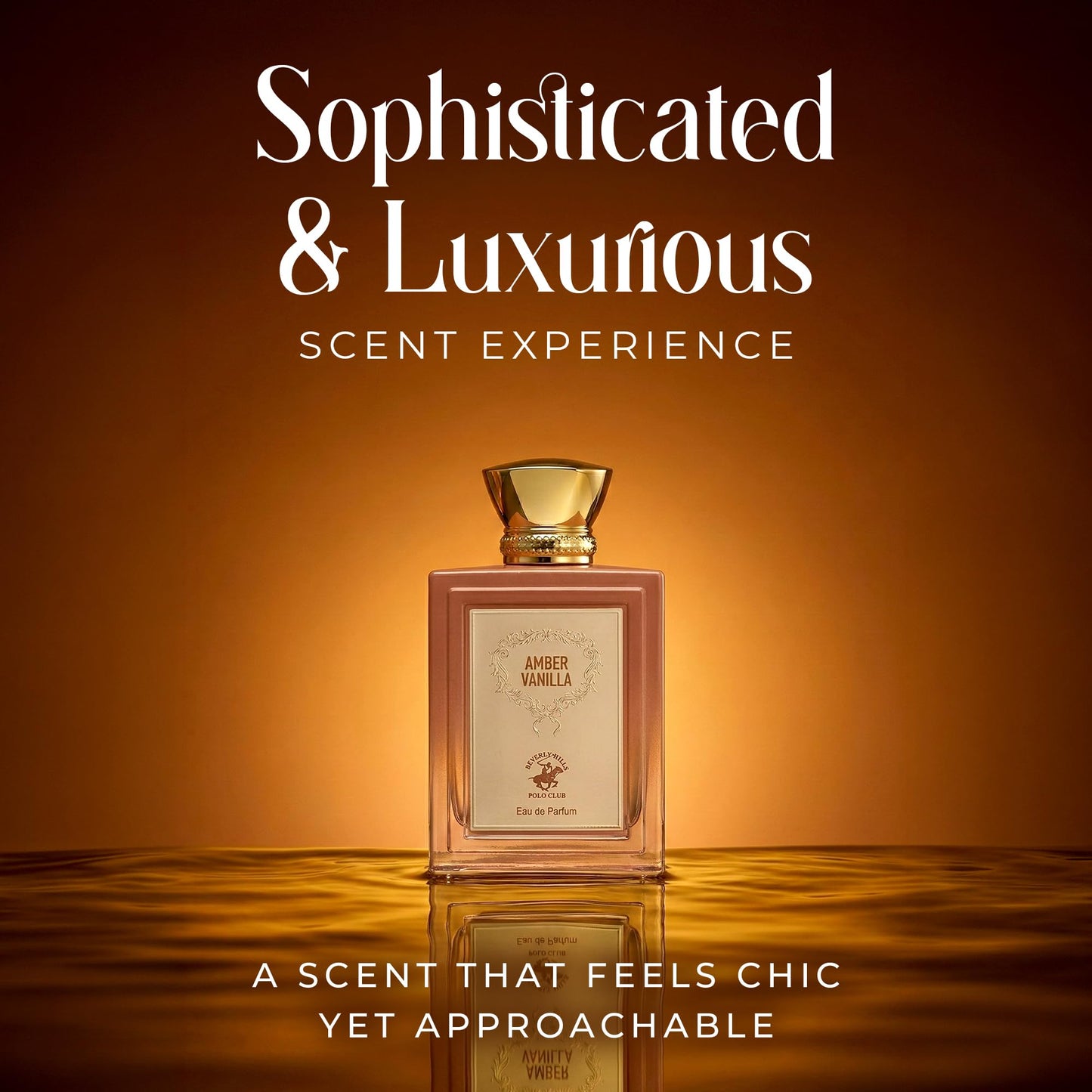Beverly Hills Polo Club Amber Vanilla Eau de Parfum for Women | Luxurious Floral Amber Gourmand Fragrance | Creamy Vanilla, Warm Amber & Praline | Beauty & Personal Care Beverly Hills Polo Club