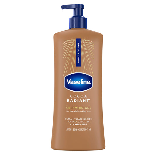 Vaseline Intensive Care Body Lotion Cocoa Radiant for Dry Skin Lotion Made with Ultra-Hydrating Lipids and Pure Cocoa Butter for a Long-Lasting Beauty & Personal Care Vaseline