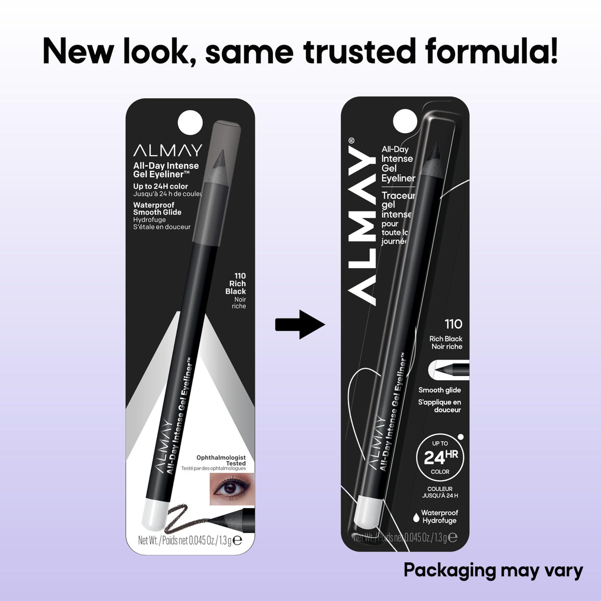 Almay Gel Eyeliner, Waterproof, Fade-Proof Eye Makeup, Easy-to-Sharpen Liner Pencil, 100 All Day Grey, 0.045 Oz Beauty & Personal Care Almay