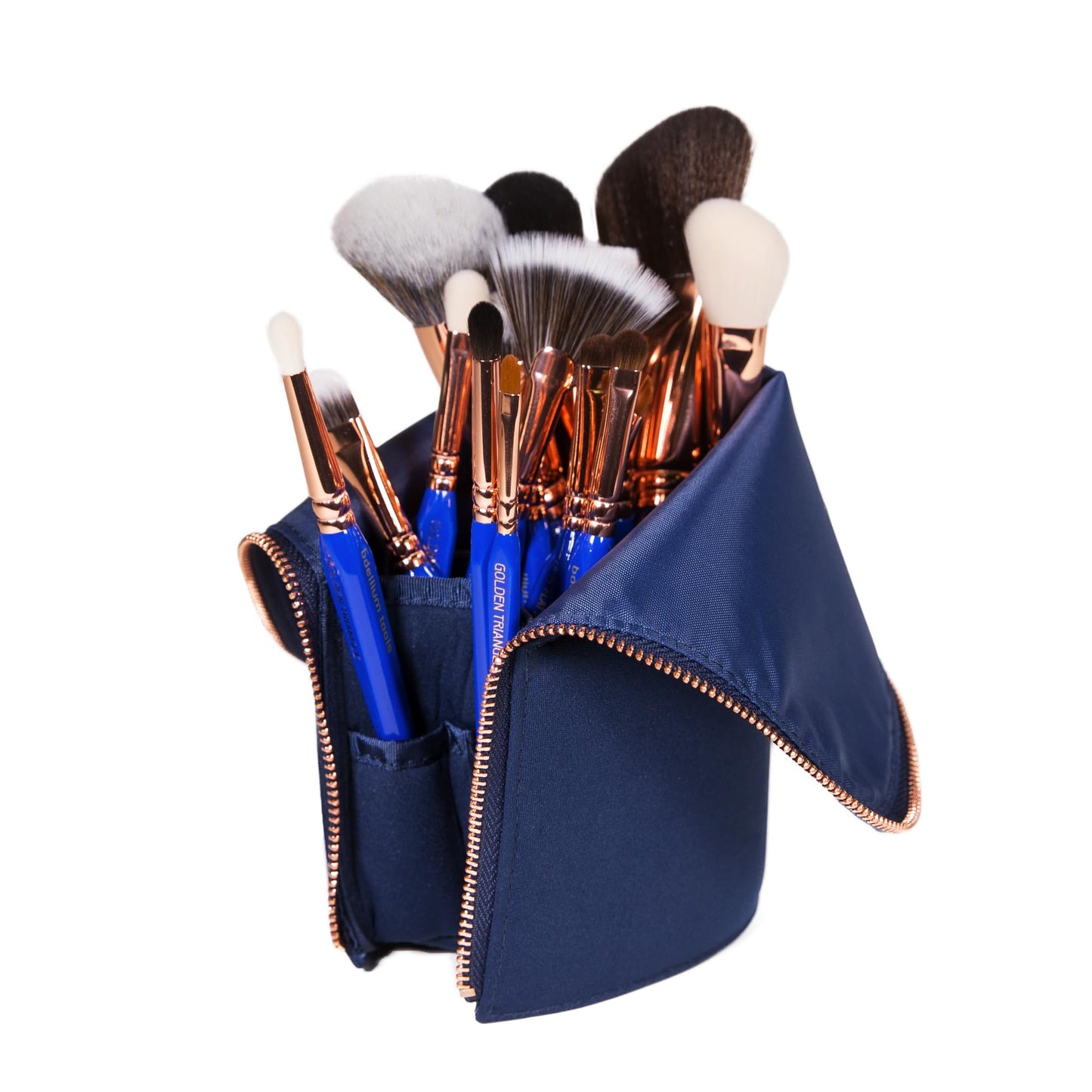 Bdellium Tools Professional Makeup Brush Golden Triangle - Phase III Complete 15pc. Brush Set with Stand-Up Pouch Beauty & Personal Care BDELLIUM TOOLS