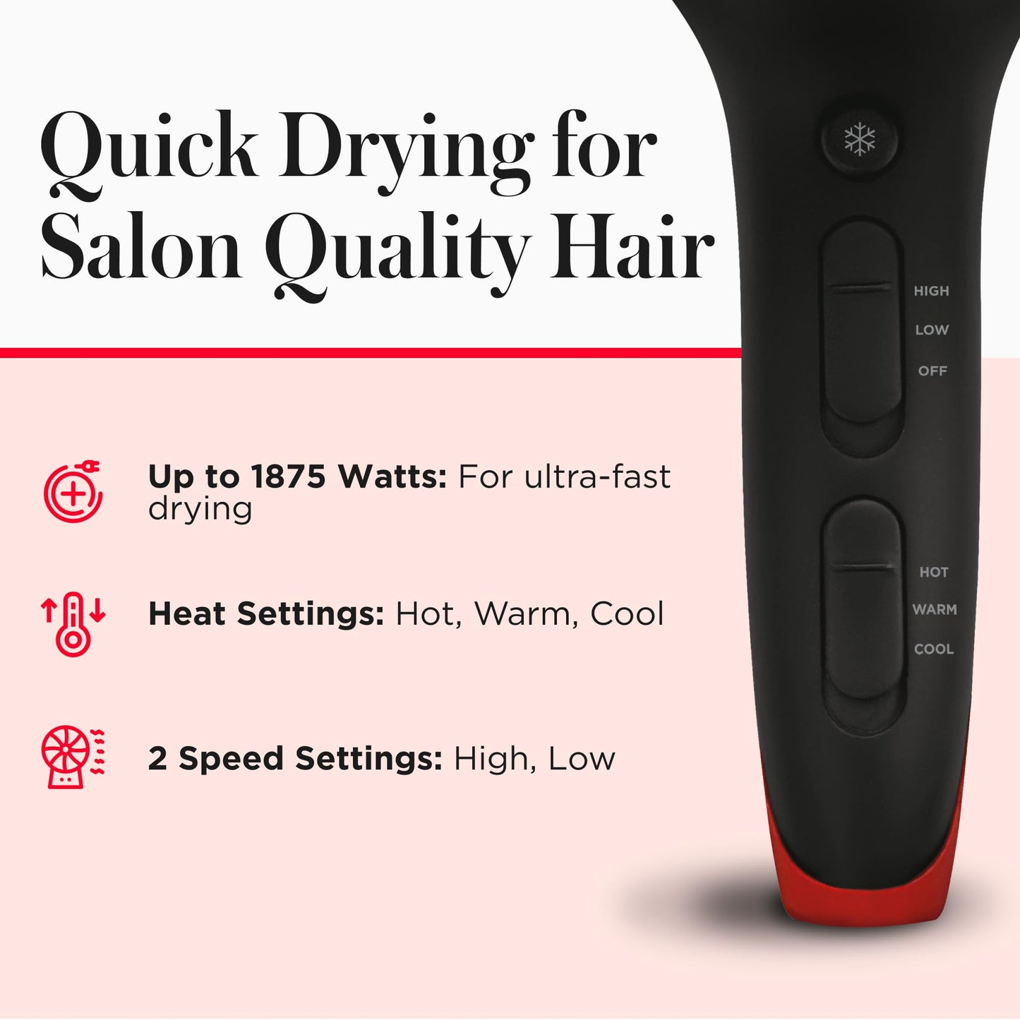 REVLON SmoothStay Coconut Oil Infused Hair Dryer with Diffuser & Concentrator - Ionic Ceramic Blow Dryer for Frizz Control, Shine, Smoothness Beauty & Personal Care REVLON
